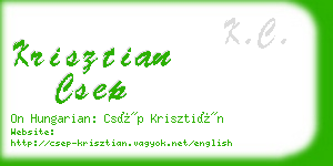 krisztian csep business card